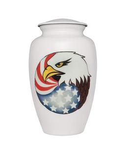 Urnas funerarias de cremación de aluminio blanco americano para adultos, urna funeraria de entierro hecha a mano de estilo hermoso humano para cenizas, tamaño personalizado - Product Image 3