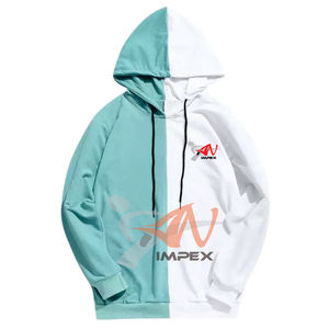 Logo d'impression personnalisé de qualité hommes double couleur Stich pull à capuche matériau personnalisé flexible hommes sweat à capuche - Product Image 2