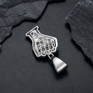 Pendentif en diamant de laboratoire glacé, style célébrité, collier hip-hop, pendentif de poing personnalisé - Product Image 4