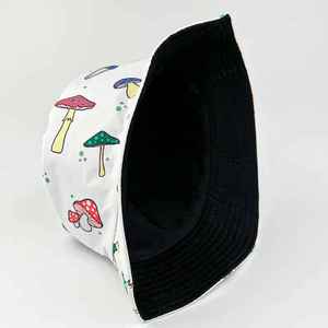 Chapeau seau en coton brodé à bas prix avec logo personnalisé chapeau pêcheur parasol double face - Product Image 3