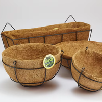 Pelapis keranjang sabut alami-Liner serat kelapa ramah lingkungan untuk keranjang gantung, pekebun, & dekorasi taman, mudah terurai