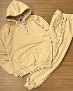 Nuevo diseño 2025, alta calidad, precio al por mayor, chándal para mujer, chándales transpirables de Color liso, forro polar tecnológico de algodón 100% - Product Image 4