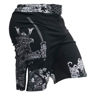 Short de combat BJJ personnalisé pour unisexe-Short d'entraînement MMA ceinture élastique à séchage rapide extensible conception latérale fendue - Product Image 1