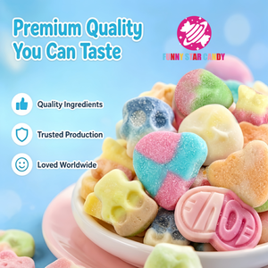 Caramelle Gommose Vegane Halal Gusto Frutta Svedese, Morbide e Masticabili, Confezione Personalizzata OEM - Product Image 4
