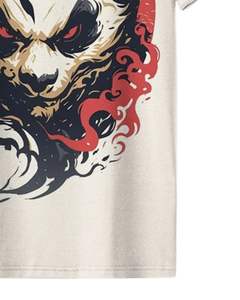Camiseta Gráfica de Panda del Fabricante, Camiseta de Manga Corta de Algodón, Ropa de Calle Informal, Camiseta Estampada, Corte Holgado, Atuendo de Verano, Unisex - Product Image 6