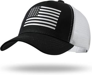 Gorra de Camionero con Bandera Estadounidense de Ajuste Ajustable, Gorra de Béisbol Deportiva para Hombre y Mujer, Malla Transpirable Lateral, Uso Casual - Product Image 4
