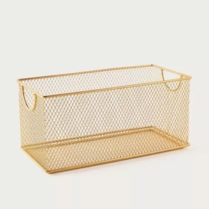 <b>Decorative</b> Meta Design Gifts Basket Golden Finished for Birthday Gifts Wedding Eid & <b>Party</b> Gifts at Wholesale Price - Product Image 2