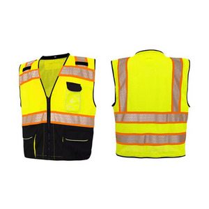 Chaleco DE SEGURIDAD DE MALLA reflectante totalmente personalizado con cremallera y múltiples bolsillos diseño impermeable de alta visibilidad para un trabajo seguro - Product Image 4