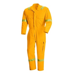 Hi Viz Safety Coveralls <b>Overalls</b> Boiler Suit Men's Reflective Tape Workwear Yellow - Product Image 1