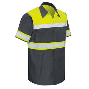 Polo de sécurité réfléchissant haute visibilité, chemises de travail haute visibilité avec logo brodé, manches courtes - Product Image 6