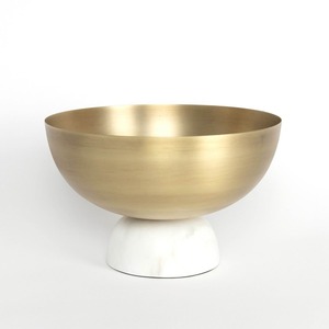 Cuenco de Mármol Negro Hecho a Mano con Base de Pedestal de Mármol Blanco, Centro de Mesa Decorativo de Piedra Natural para Mesa de Comedor, Hogar de Lujo - Product Image 2