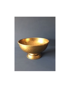 Beautifully detailed brass serving <b>bowl</b> made for premium decor <b>settings</b> and classic dining table experiences - Product Image 1