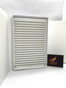 Extensions de cils 4D 0.07 9mm Noir Mat de haute qualité, faites à la main, en plateau XL XXL, longueurs mixtes, emballage personnalisé - Product Image 4