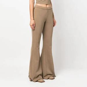 Pantalones de chándal informales para mujer, pantalones de chándal holgados, de pierna ancha, cintura alta, cintura alta, algodón, asequible, acampanados, cómodos, de gran tamaño - Product Image 2