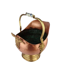 Seau à charbon en métal de conception antique fait à la main seau à charbon de couleur personnalisée de taille moyenne pour une utilisation intérieure et extérieure - Product Image 2