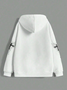 Anti-pilling, transpirable, hodies para mujer Sudaderas con capucha de lana para mujer Hip Hop Logotipo personalizado Servicio OEM disponible - Product Image 3