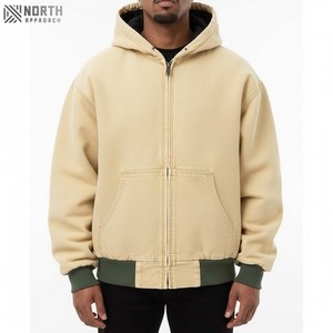 Sudadera con Capucha Extra Grande para Hombre, Personalizada OEM, de Felpa Gruesa, de Alta Calidad, para Invierno, Color Sólido, Efecto Desgastado por el Sol, Lavado Ácido - Product Image 4