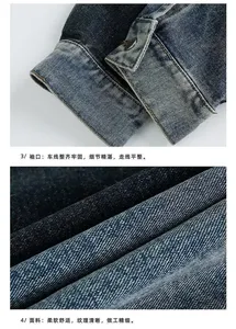 <b>Vintage</b> Women <b>Jacket</b> 2024 Autumn Winter Oversize Denim <b>Jackets</b> Washed Blue Jeans Coat Turn-down Collar Outwear <b>Jacket</b> - Product Image 6