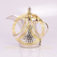 Cafetière arabe Dallah en acier inoxydable faite à la main, cadeau islamique traditionnel, décoration portable, personnalisable, durable, pour le café et le thé