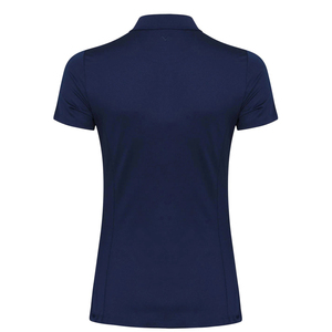 Polo de Manga Corta Azul Marino para Mujer, Corte Regular, Informal, Tejido de Punto, Color Sólido - Product Image 2