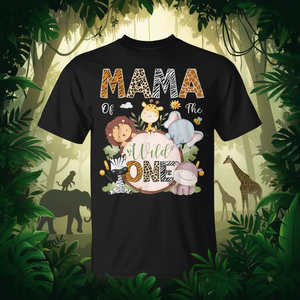 Maglietta per il primo compleanno di Mamma di Wild One, abbigliamento promozionale con animali della giungla e safari - Product Image 3