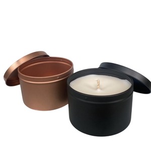 Pot à bougie en métal noir mat avec couvercle, design martelé, porte-bougie, bougeoir, décoration maison, Pâques, mariage, écologique - Product Image 3
