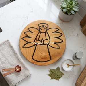 ที่รองแก้วไม้สักทรงกลมสำหรับตกแต่งโต๊ะกาแฟชาหรือเครื่องดื่ม - Product Image 6