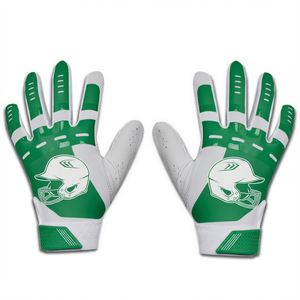 Gants de frappe de baseball en cuir de qualité supérieure, prix de gros personnalisé, paume en cuir premium, sangle de poignet renforcée, gants de frappe de softball de haute qualité - Product Image 1