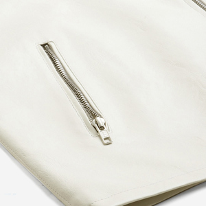 แจ็กเก็ตหนังแกะปกตั้งสำหรับผู้ชาย, เสื้อแจ็คเก็ตหนังแท้สำหรับฤดูหนาว - Product Image 4