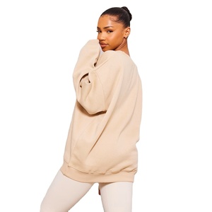 Mode femmes sweat surdimensionné coton polaire pull coupe ample chaud automne hiver Streetwear pour un usage quotidien - Product Image 2