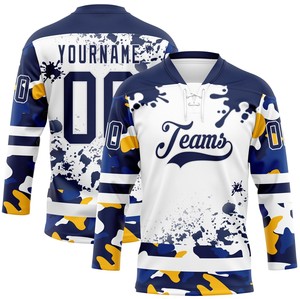Maillot de hockey à lacets en gros, logo personnalisé, vêtements de sport, uniforme de hockey sur glace à lacets, fabricant de maillots d'équipe personnalisés - Product Image 3