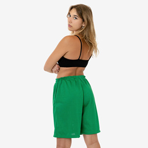 Pantalones cortos rectos de secado rápido con logotipo personalizado 2024, pantalones cortos de gimnasio de malla para mujer, pantalones cortos de malla en blanco para mujer - Product Image 3