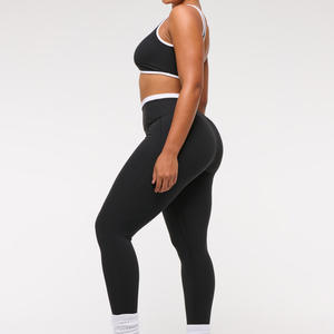 ชุดออกกำลังกายผู้หญิงพร้อมโลโก้สั่งทำ เสื้อชั้นในกีฬาคุณภาพสูง กางเกงโยคะยกกระชับสัดส่วน กางเกงเลกกิ้งออกกำลังกายสำหรับฟิตเนสและโยคะ - Product Image 4