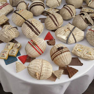 New Design 2026 Rattan Gift Basket Bohemian Style Candy Storage <b>Sundries</b> Organizer for Wedding and Home Decor Easter Holiday - Product Image 5