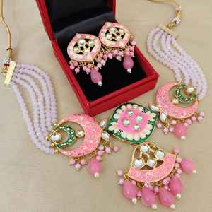 Conjunto de collar de Gargantilla tradicional india para diseño de mujer para bodas, festivales y fiestas Conjunto de collar de alta calidad - Product Image 2