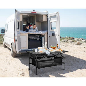 Table de camping pliable avec grand sac de rangement - Utilisation intérieure/extérieure (37 po x 22 po) - Product Image 1