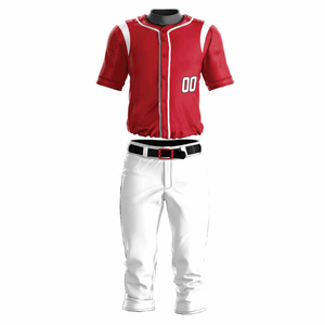 Unisex High Quality Custom <b>Baseball</b> Uniform <b>Set</b> Breathable Spandex/Polyester Heat-Transfer Printed Pockets Solid Color Team - Product Image 1