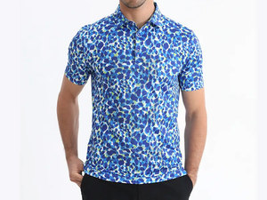 Chemise de golf personnalisée pour homme à manches courtes, en coton/bambou tricoté, séchage rapide, haute qualité, vente en gros - Product Image 3