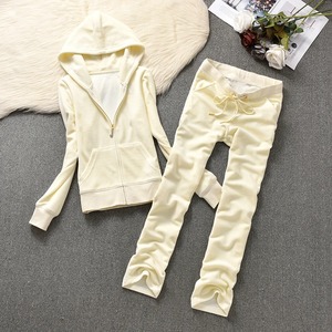 2024 New Style <b>Women's</b> <b>Velvet</b> Track Suits 2-Piece Winter Outfit with Hoodies and Pocket <b>Trousers</b> - Product Image 3