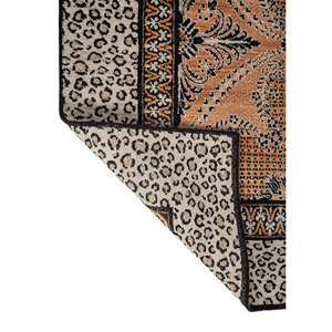 Alfombra de Lana Anudada a Mano Estilo Gilded Age, Patrón de Medallón Rojo y Naranja, Rectangular 9x12, Afgana, para Decoración de Sala de Estar, ENM-9005 - Product Image 5