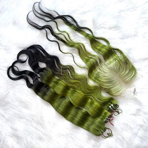 Texture chaude plus haute qualité couleur ondulée ensemble fermeture et faisceaux de 100% cheveux humains vietnamiens vrais cheveux humains 2025 - Product Image 3