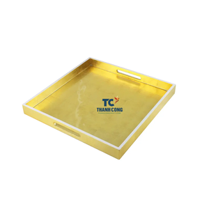 Meilleur Prix Vaisselle Décorative Plateaux De Service Plateaux En Bois Laqué Fabriqués au Vietnam - Product Image 1