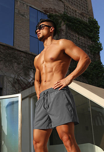 Shorts d'été décontractés pour hommes pour le fitness et la course à pied Entraînement sportif Séchage rapide et motifs solides Essentiels Techniques de teint uni - Product Image 4