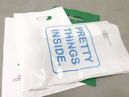 Sac à provisions en plastique à poignée découpée avec logo personnalisé haut de gamme, sacs découpés à l'emporte-pièce - Product Image 6