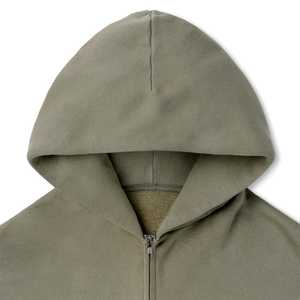 Sudadera con capucha con cremallera personalizada para hombre, Sudadera con capucha con cremallera unisex de algodón 100% bordada, transpirable, anticontracción, sudaderas con cremallera de peso pesado 400GSM - Product Image 3