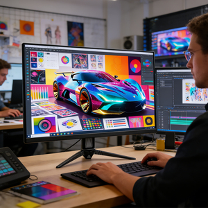 Moniteur de jeu incurvé LED IPS 240 Hz <span class=keywords><strong>4K</strong></span> 120 Hz <span class=keywords><strong>27</strong></span> <span class=keywords><strong>pouces</strong></span> Écran HDR pour PC de bureau - Product Image 1