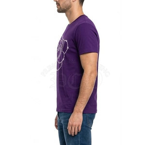 เสื้อยืดแฟชั่นผู้ชายถักนิตติ้ง 100% ผ้าฝ้าย ประดับคริสตัล ดีไซน์ทันสมัย แขนสั้น เสื้อท็อปสำหรับใส่ในโอกาสพิเศษ เนื้อผ้าเบาสบาย ระบายอากาศได้ดี - Product Image 6