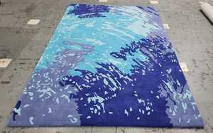 Alfombras de lana de alta calidad premium para hoteles, diseño abstracto moderno, lavable, antideslizante, tamaños personalizados, cobertura de pared a pared para - Product Image 6