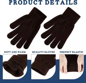 Best & Wecan Guantes de punto de acrílico Jacquard Mitones para hombres Mujeres Ciclismo Fiesta al aire libre para pantalla táctil Compatible Winter Magic - Product Image 5