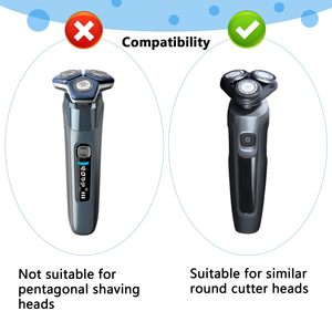 Paquete de 6 cabezales de repuesto para afeitadora con triple cuchilla y cepillo de limpieza para uso facial - Product Image 5